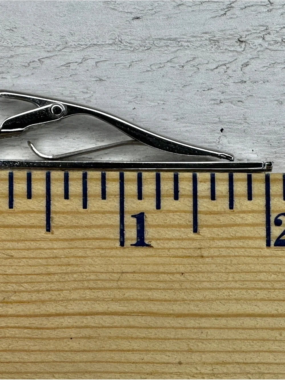 Givenchy Silver Tone Tie Clip / Tie Bar | Minimalist Designer Mens Accessory